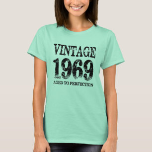 T-shirt Vintage 1969 Année De Naissance À Perfection Chemi