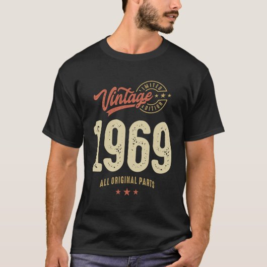 T-shirt Vintage 1969 - Célébration de 54 ans! (Devant)