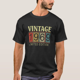 T-shirt Vintage 1969 Drôle 53 Ans Hommes Femmes 53ème Bir