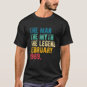 T-shirt Vintage 1969 Homme Myth Legend 52E Anniversaire Ca