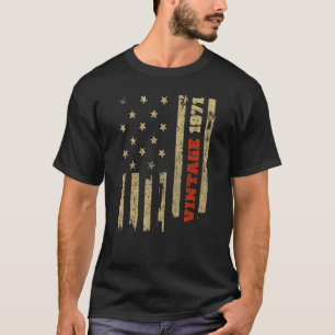 T-shirt Vintage 1971 Ancien drapeau américain de gloire