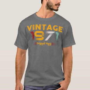 T-shirt Vintage 1971 Pièces d'origine Famille Cadeau d'ann