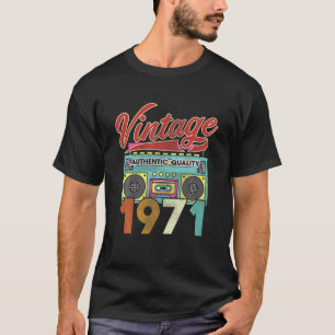 T-shirt Vintage 1971, Radio Authentic Quality, 50E Anniver