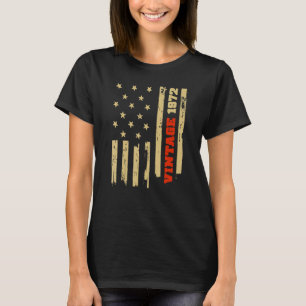 T-shirt Vintage 1972 Ancien drapeau américain de gloire 50