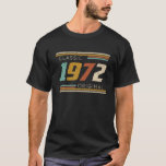 T-shirt Vintage 1972 Made In 1972 50th Birthday 50 Years O<br><div class="desc">Vintage 1972 Made in 1972 50th Birthday 50 years old</div>