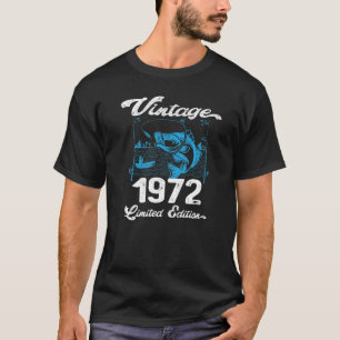 T-shirt Vintage 1972 Pêcheurs de 50 ans Birthda
