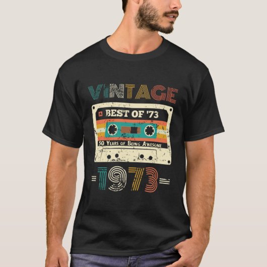 T-shirt Vintage 1973 - 50 ans d'être génial (Devant)