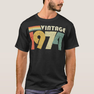 T-shirt Vintage 1974 50E Anniversaire Cadeau Distressed De