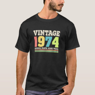 T-shirt Vintage 1974 50e Joyeux anniversaire Cinquante ans