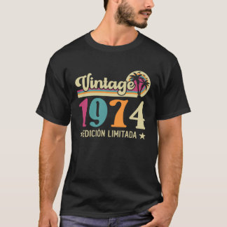 T-shirt Vintage 1974 Edición Limitada 1974 Cumpleaños