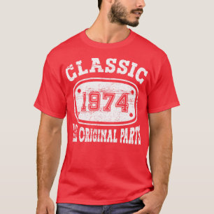 T-shirt Vintage 1974 Toutes les pièces d'origine Blanc