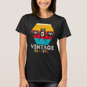 T-shirt Vintage 1976 45ème Anniversaire Bande De Cassette