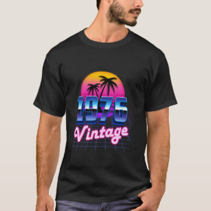 T-shirt Vintage 1976 Anniversaire 49 Ans 80's Retro Palm T