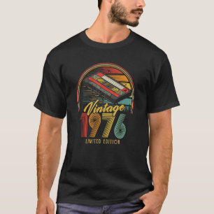 T-shirt Vintage 1976 Cassette rétro 1976 46e anniversaire
