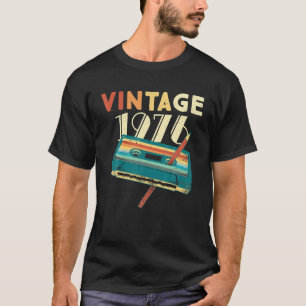 T-shirt Vintage 1976 Musique Cassette 45e Anniversaire Cad