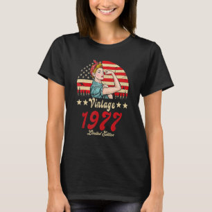T-shirt Vintage 1977 1977 45e B Jour 45 Ans