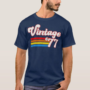 T-shirt Vintage 1977 Birthday Shirt Retro 77 Birthday Shir