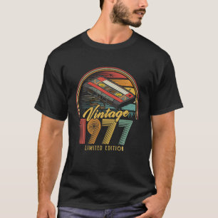 T-shirt Vintage 1977 Cassette rétro 1977 45e anniversaire 