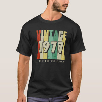 T-shirt Vintage 1977 Limited Edition Retro Anniversaire Ca