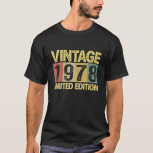 T-shirt Vintage 1978 Anniversaire 44 Ans Amusant 44e Anniv
