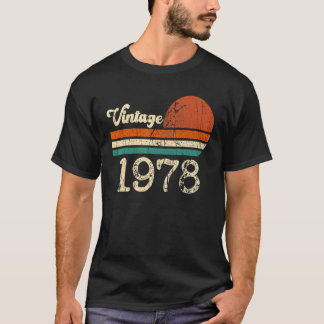 T-shirt Vintage 1978 Fabriqué En 1978 45E Anniversaire Ten