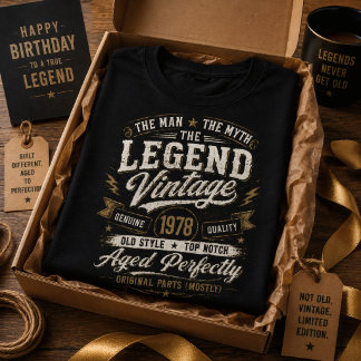 T-shirt Vintage 1978 Vieilli Parfaitement 48e Anniversaire