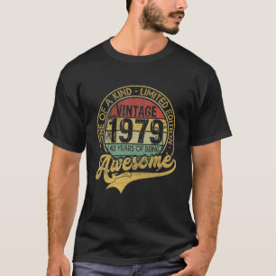 T-shirt Vintage 1979 43 Ans Né En 1979 43E Anniversaire D