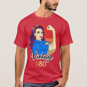 T-shirt Vintage 1980 41e anniversaire 41 ans Anniversaire