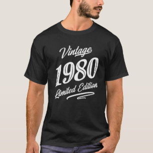 T-shirt Vintage 1980 42 Year Old Retro 42Th Birthday Graph