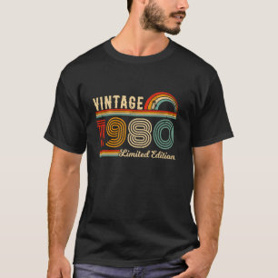 T-shirt Vintage 1980 Édition limitée Année Vintage Classiq