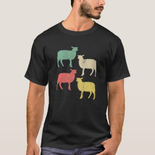 T-shirt Vintage 1980 Tee - shirts Drôle Sheep Retro