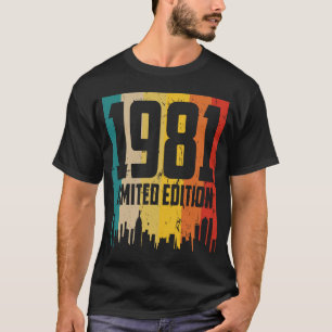 T-shirt Vintage 1981 Limited Edition 40e anniversaire Awes