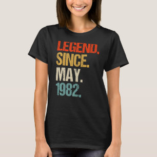 T-shirt vintage 1982 41e anniversaire rétro 41 ans