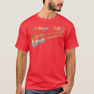 T-shirt Vintage 1982 Limited Edition 40 ans d'être émervei
