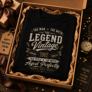 T-shirt Vintage 1982 Vieilli à la Perfection 44e Anniversa