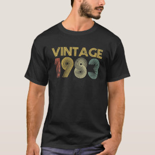T-shirt Vintage 1983 Fabriqué En 1983 39E Anniversaire 39 