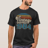 T-shirt Vintage 1984 Anniversaire 40e Anniversaire coucher (Devant)