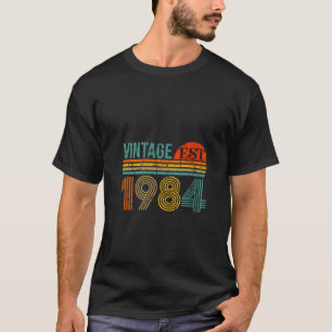 T-shirt Vintage 1984 Fait En 40 Anniversaire 40 Ans D'Être