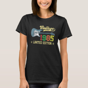 T-shirt Vintage 1985 Anniversaire Guitare Lovers 37e Anniv