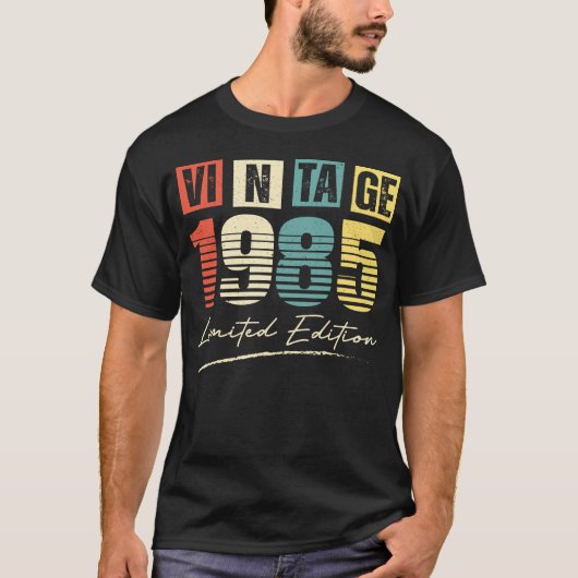 T-shirt Vintage 1985 Limited Edition Anniversaire (Devant)