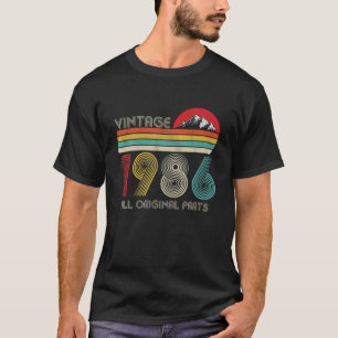 T-shirt Vintage 1986 Toutes Les Parties Originales 35 Ans