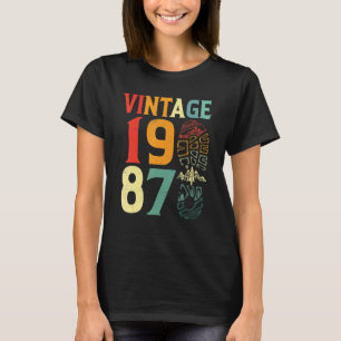 T-shirt Vintage 1987 35 Anniversaire Randonnée de camping