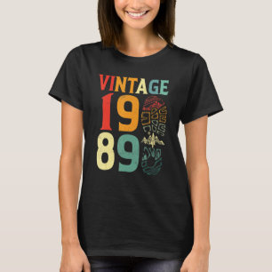T-shirt Vintage 1989 33 Anniversaire Randonnée de camping
