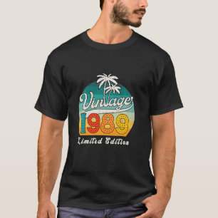 T-shirt Vintage 1989 33e anniversaire 33 ans