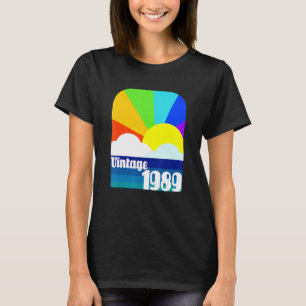T-shirt Vintage 1989 33ème anniversaire 33 ans Anniversair