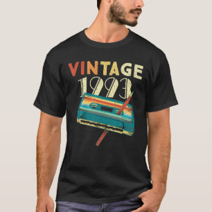T-shirt Vintage 1993 Musique Cassette 29E Anniversaire Cad
