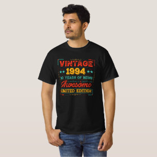 T-shirt Vintage 1994 Fait en 1994 30e anniversaire 30 ans