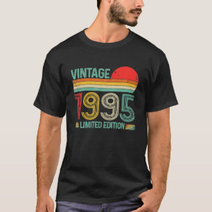 T-shirt Vintage 1995 27e anniversaire Décorations Hommes F