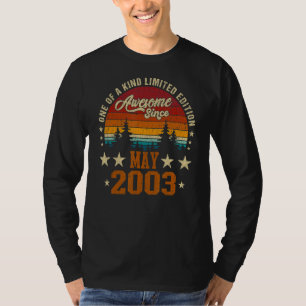 T-shirt Vintage 19ème anniversaire stupéfiant depuis mai 2