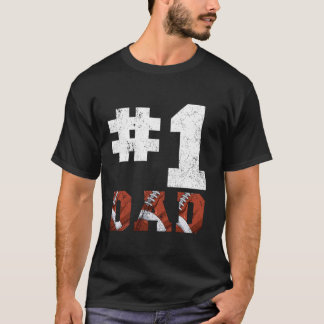 T-shirt Vintage 1 Papa Numéro Un 1 Rugby Papa Fête du Père